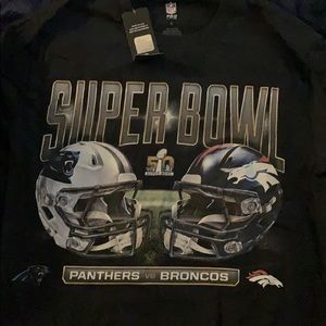 Super bowl shirt panthers vs Broncos